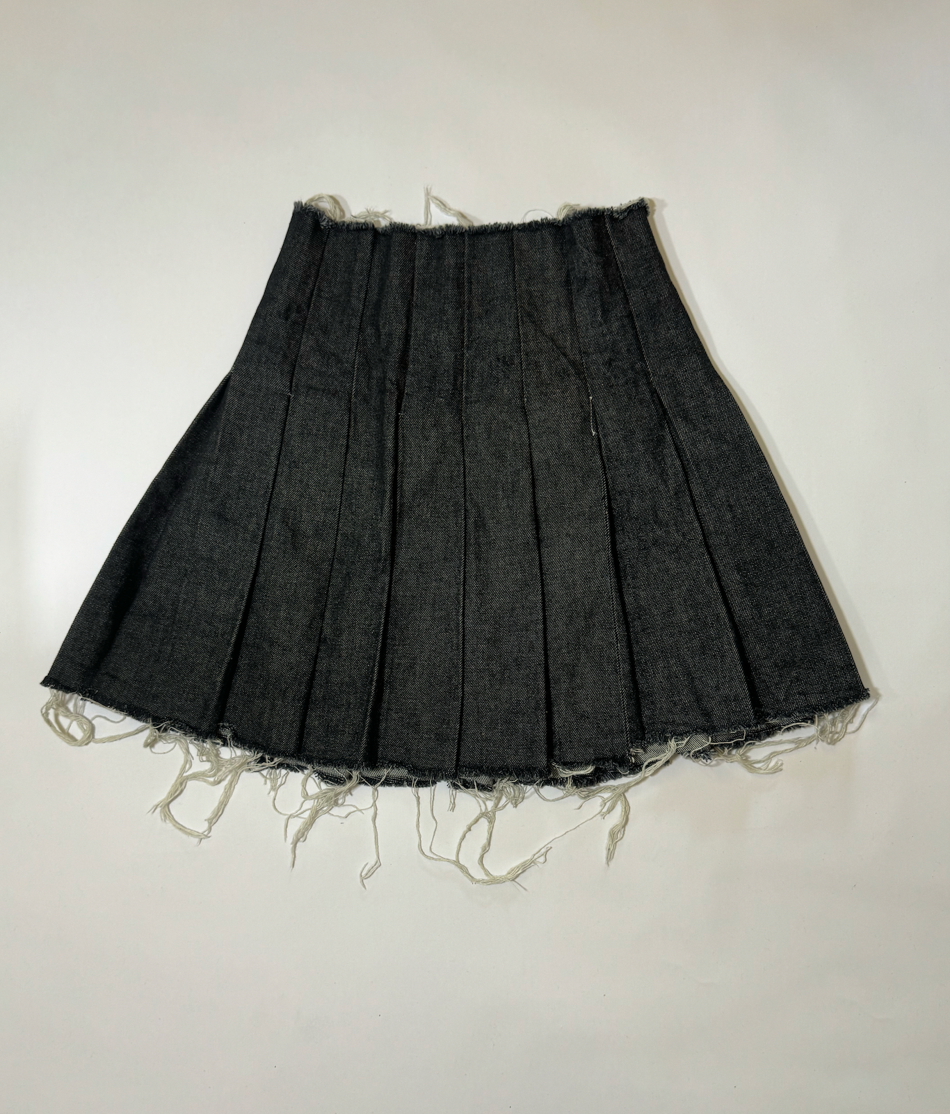 Gonna A pieghe sfrangiata