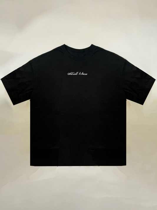 T-shirt con logo in denim
